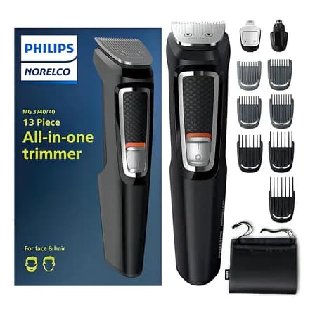 Rasuradora Philips Multigroomer Norelco Mg3740/40 Negra