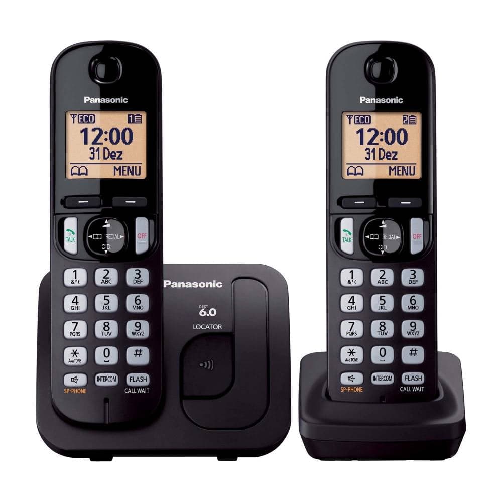 Teléfonos inalámbricos Panasonic con pantalla LCD - Paquete de 2