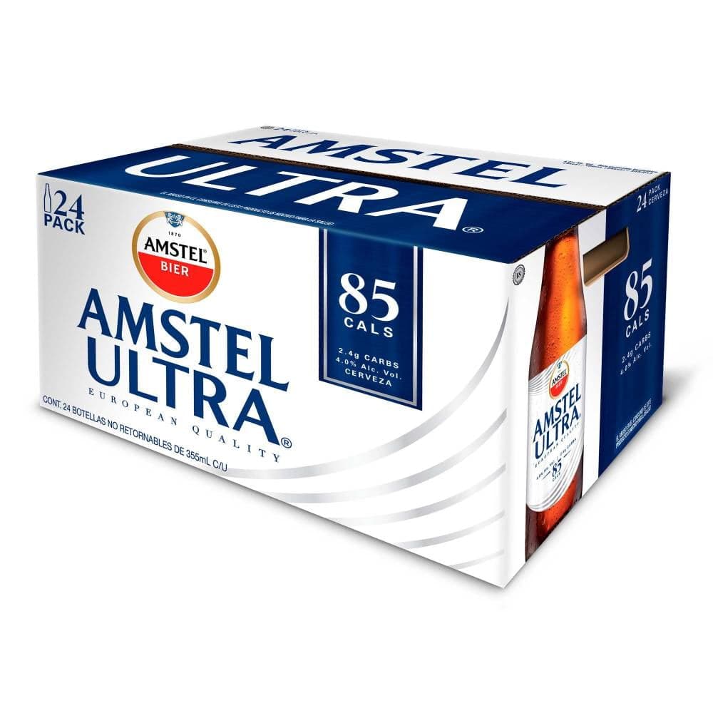 Cerveza Amstel Ultra 24 botellas de 355 ml c/U