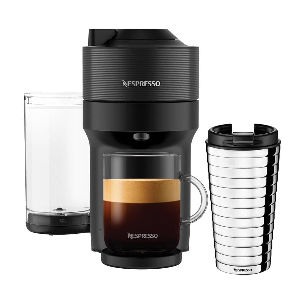 Cafetera Nespresso Vertuo Pop Black con Travel Mug