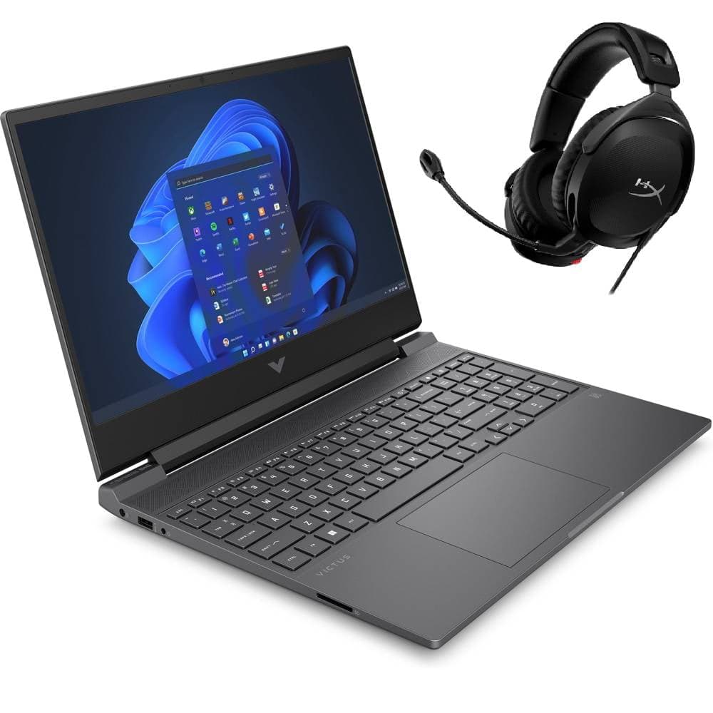 Laptop HP Victus 15-Fb2002la con AMD Ryzen 5 y Audífonos HyperX Stinger Core 2