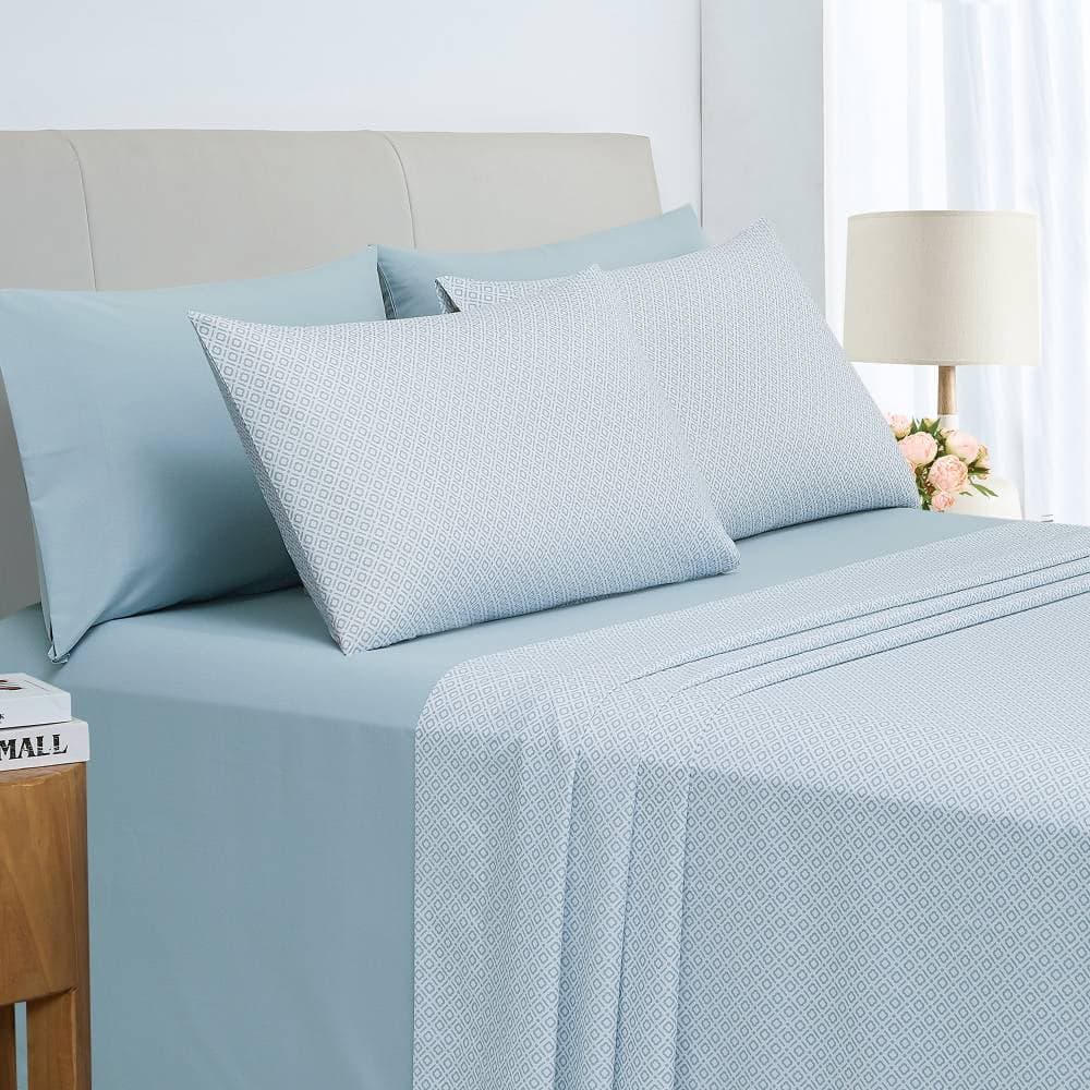 Juego de sábanas king size Adare Home verde 8 piezas