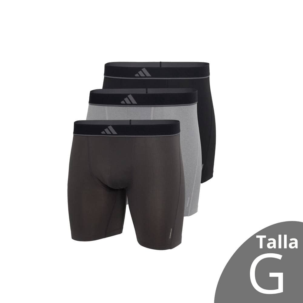 Bóxer para caballero Adidas gris 3 pzas