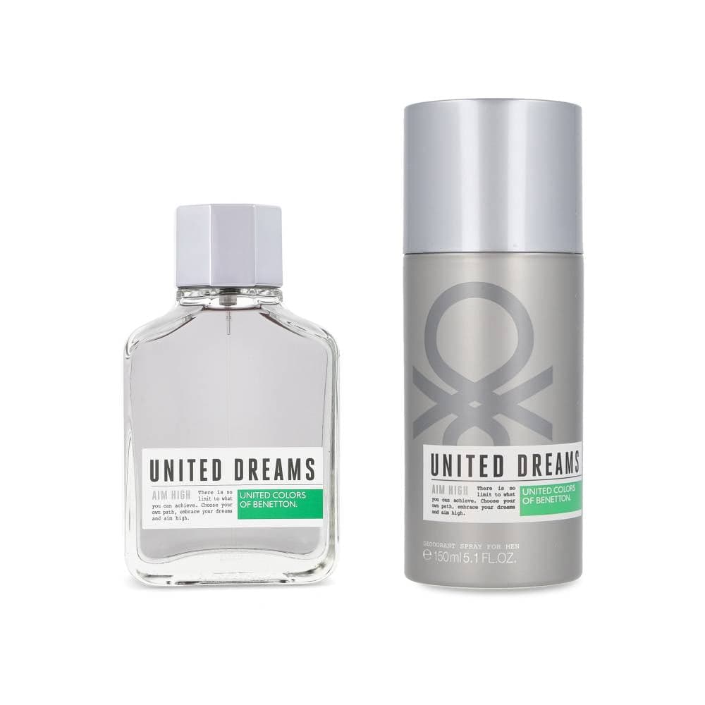 Set eau de toilette United Colors of Benetton Aim High para caballero 100 ml + desodorante 150 ml