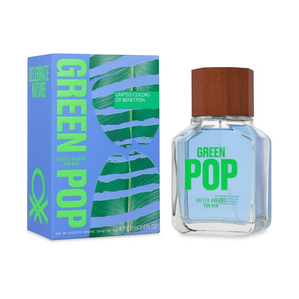 Eau de toilette Benetton Green Pop para caballero 100 ml