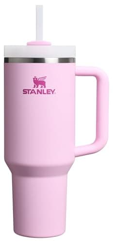 Stanley Quencher H2.0 Vaso con asa y Pajita, 40 onzas, Tapa Flowstate de 3 Posiciones, Compatible para Viajes, Taza de Acero Inoxidable aislada, sin BPA, Flor de Cerezo