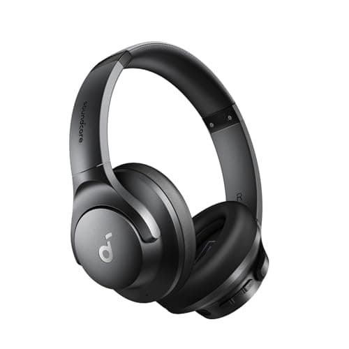 Soundcore by Anker Q20i Audifonos Inalambricos Diadema, 60h Reproducción, Carga Rápida, Cancelación Activa de Ruido, Hi-Res, Bajos Potentes, Modo Transparencia, para Juegos, Gamer, Regalos para mamá