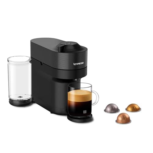 Nespresso Cafetera Vertuo Pop, Color Negro, Incluye Kit de Degustación 12 Cápsulas de Regalo