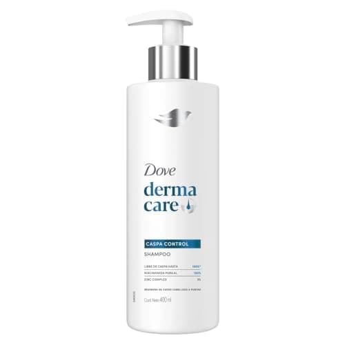 DOVE Shampoo Derma Care Caspa Control. Hasta 100%* Libre de Caspa. Regenera de Cuero Cabelludo a Puntas. Desarrollado con Dermatólogos, 400 mL