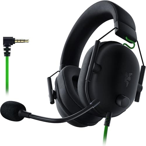 Razer BlackShark V2 X Auriculares para Juegos: Controladores De 50mm - Micrófono Cardioide - Espuma Viscoelástica - Auriculares Que Aíslan El Ruido - para PC, PS4, PS5, Switch - 3.5mm - Negro