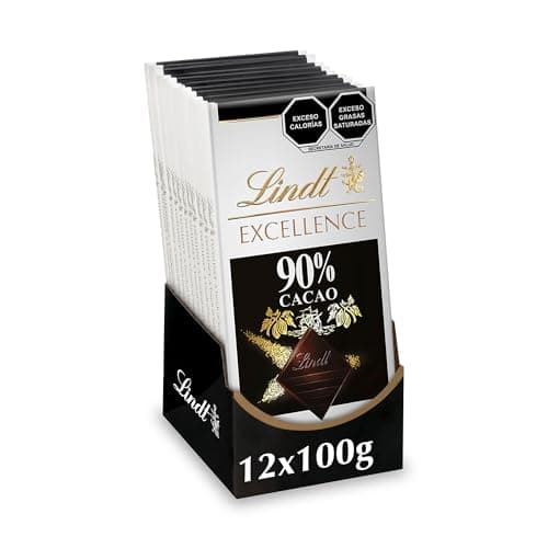Lindt Excellence Chocolate 90% Cacao, 1200g - Paquete de 12