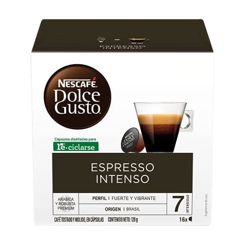 Café en Cápsulas Nescafé Dolce Gusto Sabor Espresso Intenso, 16 cápsulas