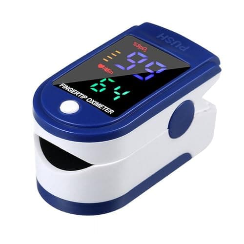 AIYUNDI Oxímetro de Pulso para la yema del Dedo, Monitor de frecuencia de Pulso y saturación de oxígeno en Sangre, oxímetro portátil con Pantalla LED bidireccional