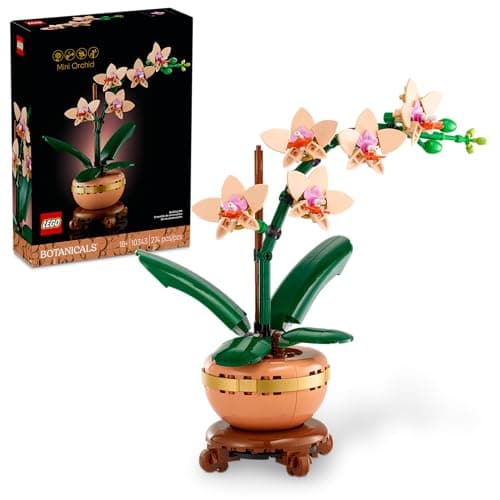 LEGO Botanicals Mini Orquídea - Model Kit para Adultos, Años 18+ - Regalo para Dia de Las Madres - Flores Artificiales - Decoración para Escritorio, Recamara - 10343