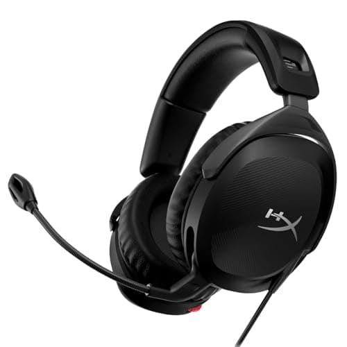 HyperX Cloud Stinger 2 (Nueva versión): Grandeza Refinada, Audífonos supraaurales livianos con micrófono, función giratoria para silenciar, Controladores de 50 mm, compatibles con PC, Negro, 519T1AA
