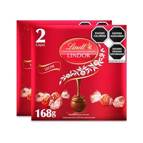 Lindt Chocolate Lindor Leche Caja 168g - Paquete de 2