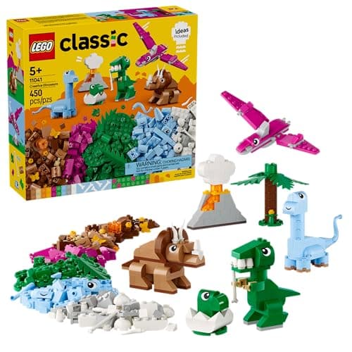 LEGO® Classic Dinosaurios Creativos Juguete de construcción de Modelos, Bricks para el Juego imaginativo, Figuras de Animales, Regalo para niños y niñas de 5 años o más 11041