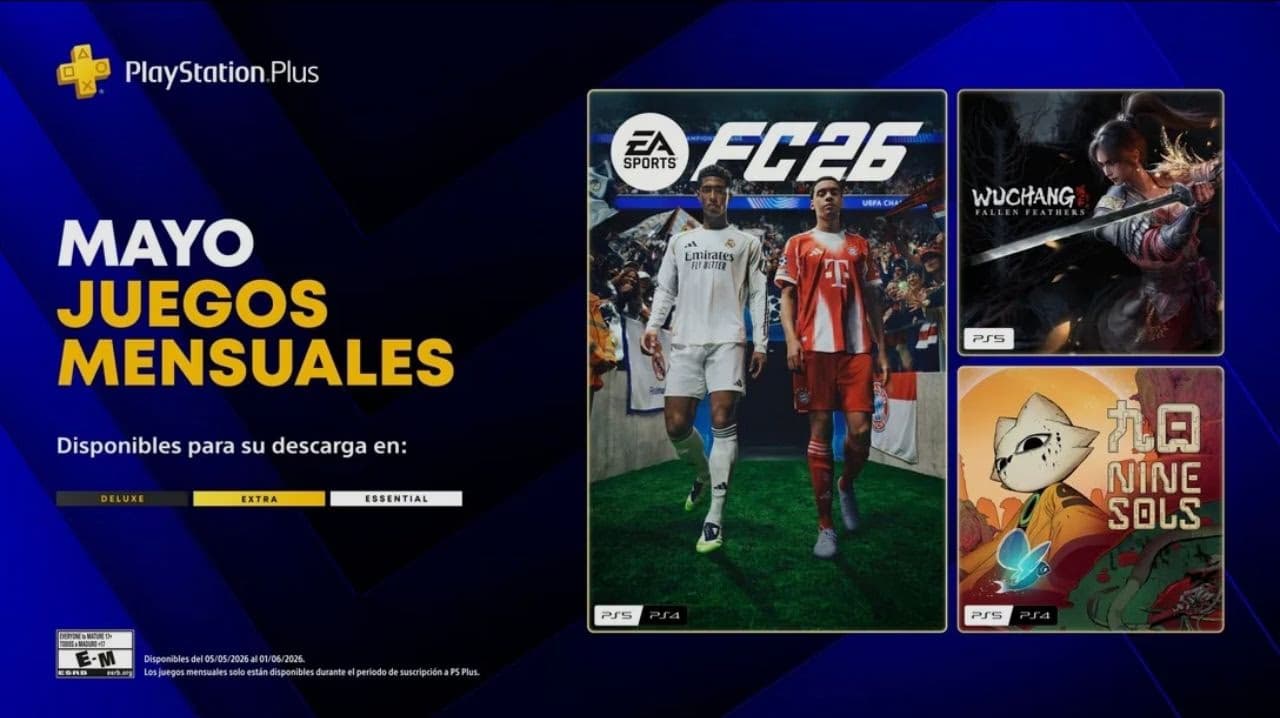 Nuevos juegos de PS Plus Essential para mayo: FC 26, Wuchang y Nine Sols