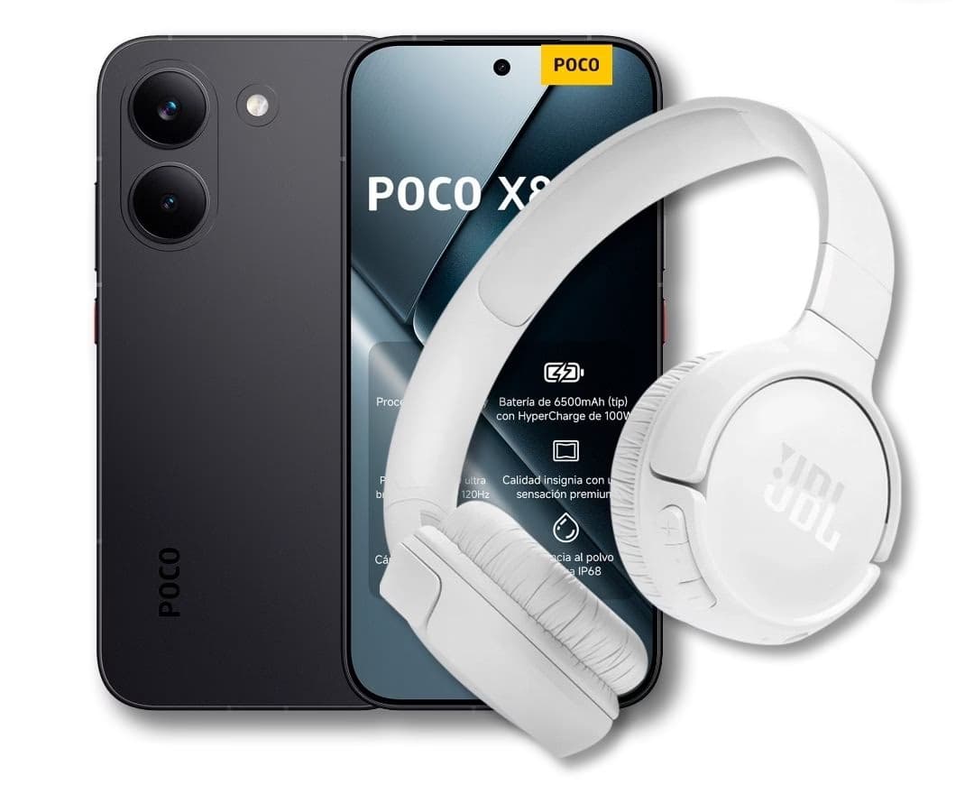 Celular Poco X8 Pro 8 + 512 GB con Audífonos JBL