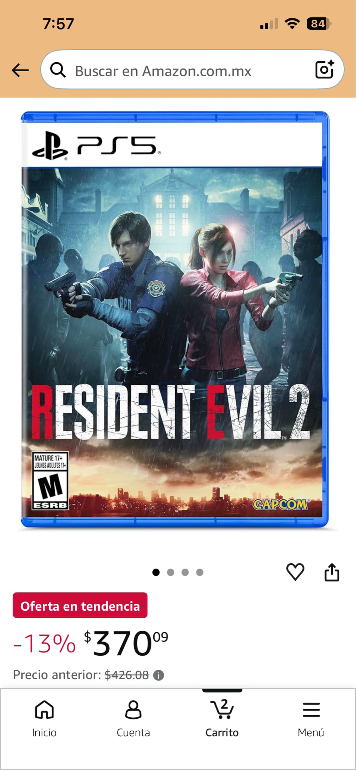 Resident Evil 2 para PS5