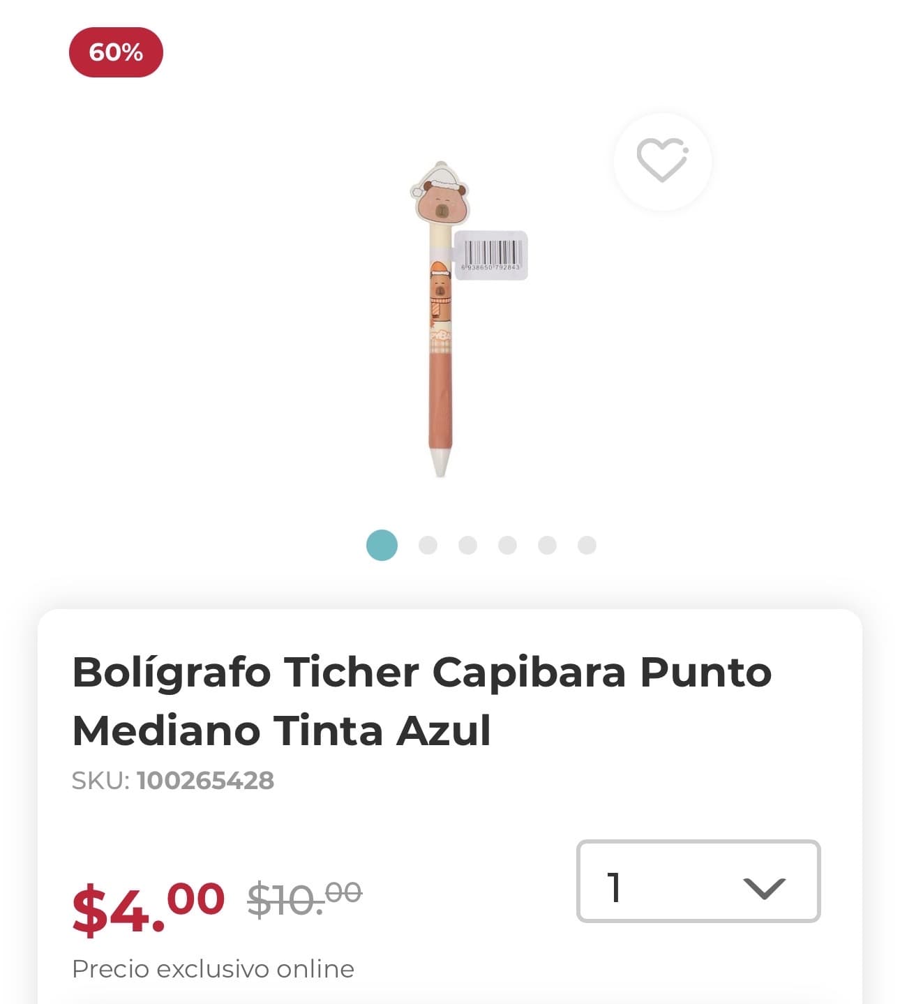 Bolígrafo Capibara