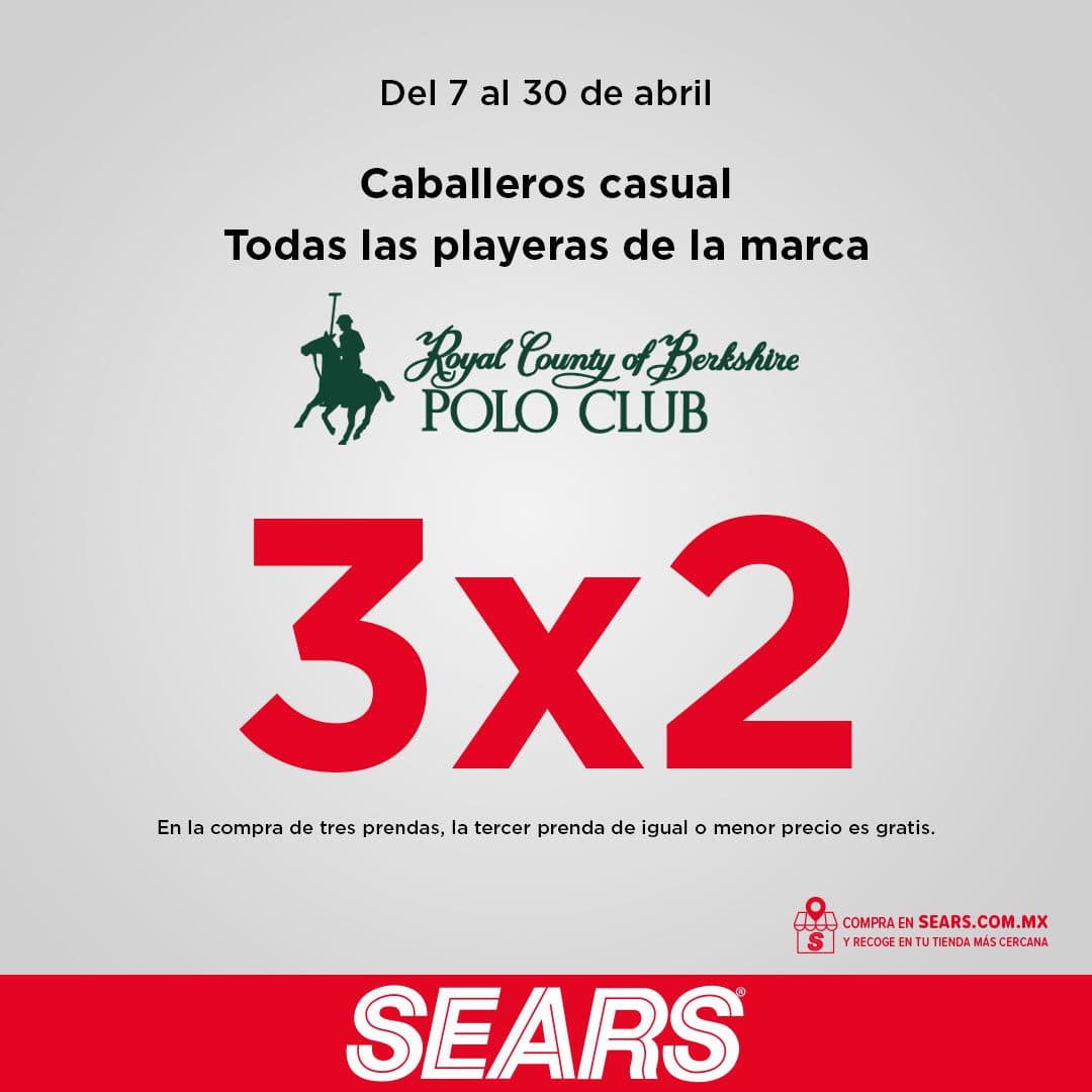 Promoción 3×2 en playeras Polo Club para caballero